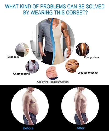 Dolovey Men's Shapewear Bodysuit Full Body Shaper Compression Slimming Suit Breathable #TOP4