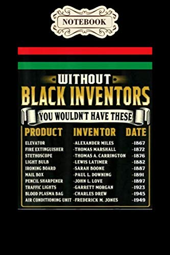 Notebook: History of black inventors black history month Notebook , Black History Month Journal Notebook Gifts