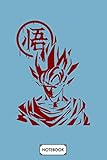 Super Saiyan Goku Red Notebook: Journal, Lined College Ruled Paper, Diary, 6x9 120 Pages, Matte...