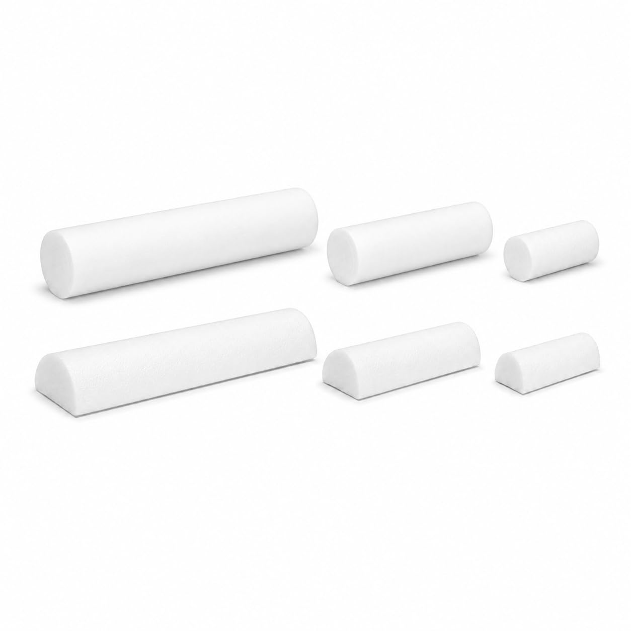 Rodillo de espuma de polietileno blanco mediano/firme (redondo completo de 36 pulgadas)