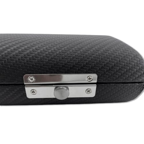 YoungMonic Piccolo Hartschalenkoffer für Flöte, Piccolo-Instrument, Kunstleder, schützender Halter und Tragetasche, Schwarz