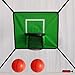 DYNWAVE Trampoline Basketball Hoop Basketball Rack Goal Game Basketball Training Trampoline Accessories Lightweight Baseboard Green, with Two Balls