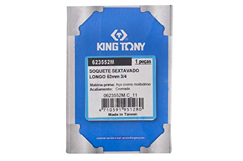 KING TONY 623552M Socket Long 3/4" 52mm for DIYers & Professionals, Made for Repair and Installation tasks 52mm - Image 3