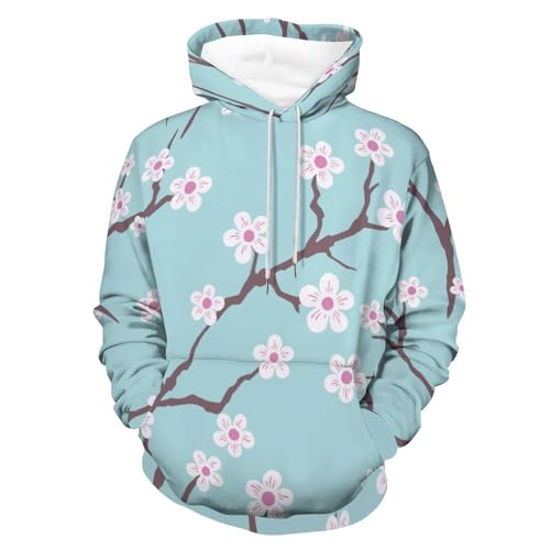 Sweats à capuche manche longue style fleuri pour sweatshirt tendance automne