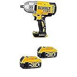 DEWALT DCF899HB 20V MAX XR Brushless High Torque 1/2' Impact Wrench with Hog Ring Anvil with 20V MAX XR 5.0Ah Lithium Ion Battery, 2-Pack