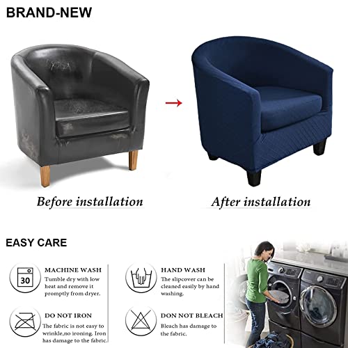 Eco-Ancheng Stretch Club Chair Slipcover 2 Piece Printed Tub Chair Slipcover Stretch Armchair Cover Sofa Cover Furniture Protector For Living Room Arm Chair Cover For Living Room #TOP6