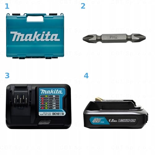 Makita 12V Schraubendreher DF333DWY mit variabler Geschwindigkeit und ergonomischem Design – Bild 5