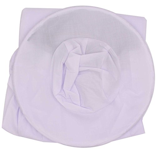 Beekeeping Veil With Bee Keeping Suit - Professional Small/Medium Beekeeper Jacket Pull Over Smock Round Hat & Protective Long Sleeve Beehive Supplies For Head Neck Face Protection (1 Piece, White)