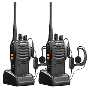 Baofeng Walkie Talkies bf-888s Rechargeable Two-Way Radios for Adults Long Range Handheld Communicator Professional UHF Interphone 2 Pack Walky Talky Set with Earpiece,Li-ion Battery and Charger