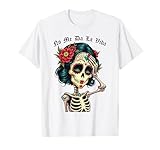 camiseta calavera mujer mango No Me Da La Vida - Frase divertida con un esqueleto agotado. Divertido regalo. Regalo divertido mujer.