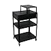 The Marvel Group Marvel Vizion Adjustable Height Cart with Expansion Shelf and Side Pullout Shelf MVAAES241810 AV Cart no elec