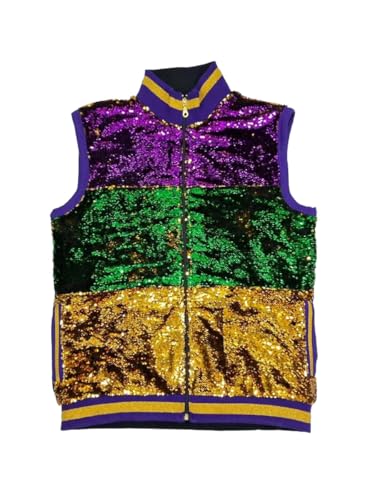 Adult Sequin Mardi Gras Vest - Small - 3X Large4