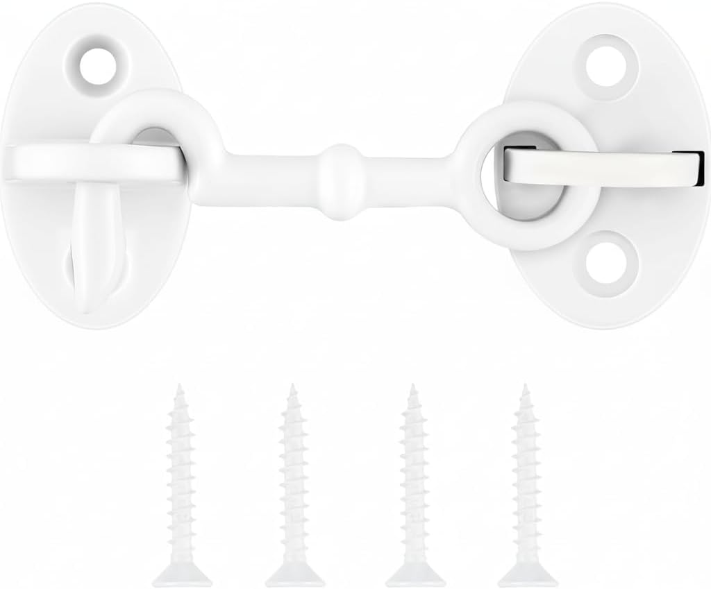 A29 Cabin Hook and Eye Door Latch, Iron, Polished Lacquered image 4