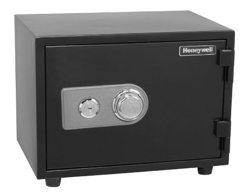 Honeywell Safes & Door Locks 2102 Steel 1 Hour Fireproof Water Resistant Security Safe With Dual Dial And Key Lock Protection, 0.57 Cu. Ft, Black #TOP17