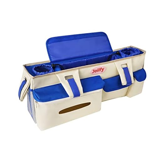Joiify Large Double Stroller Organizer with Insulated Cup Holders & 6 Pockets, Parent Console Caddy Bag for BOB Duallie & Baby Jogger City Mini GT