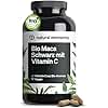 natural elements Bio Maca Schwarz &ndash; 180 Kapseln &ndash; 3000mg je Tagesdosis &ndash; mit nat&uuml;rlichem Vitamin C &ndash; biozertifiziert, hochdosiert, vegan, laborgepr&uuml;ft