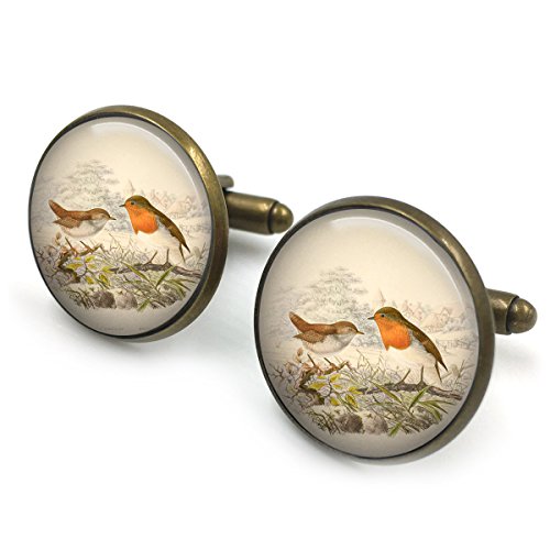 Butterfly N Beez Plateado English Robin Gemelos| Navidad Robin| Regalo para él| Regalo para Hombres| Pintura| pájaros británicos| Regalo| Dibujo británico| Regalo de Boda