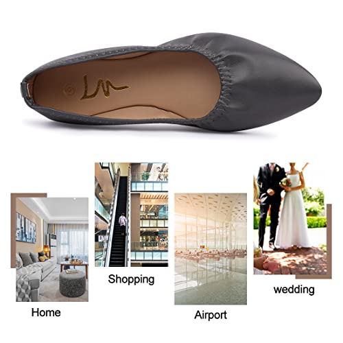 Image of Women's Ballet Flat Slip On Flats - Classic Casual Dress Shoes, Foldable Portable Travel Ballet Walking Shoes