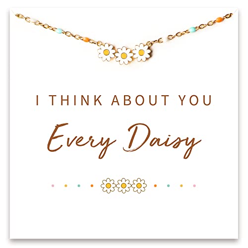 Story Jewellery Daisy Bracelet for Women, Gold Plated Enamel Daisy Sunflower Beach Jewelry Bracelet for Grandmother, Mother, Granddaughter, Friends, enamel, no gemstone by STORYJEWELLERY - Used condition - US$7.26