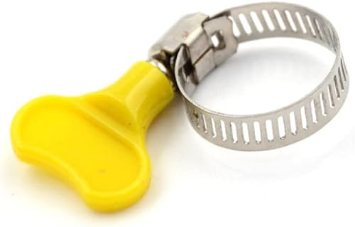 Abrazadera de manguera de mariposa de acero inoxidable 6 piezaslote Abrazadera de tubo Homebrew Fit 0.236 in O.D  1.142 in OD Tubo Mango de