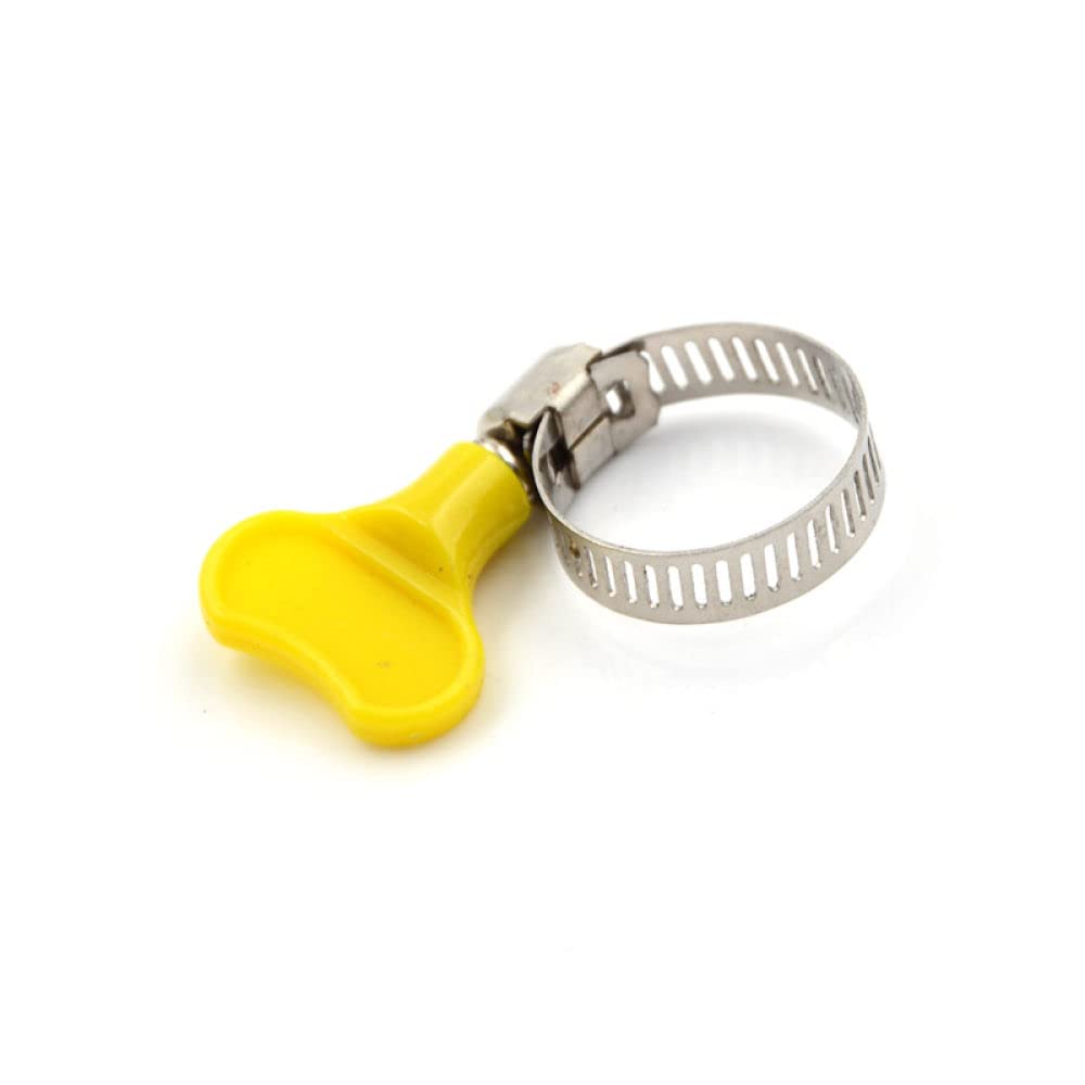 Jubilee Clips Lot de 6 colliers de serrage en acier inoxydable Papillon Homebrew Fit Tube Poignée en plastique (13 19 mm)