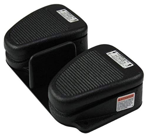 Linemaster TWIN 632-S Clipper Twin Foot Switch, Electrical, 2-Pedal, Momentary, Single Stage, No Guard, Black