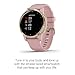 Garmin vivoactive 4S, Smaller-Sized GPS Smartwatch, Features Music, Body Energy Monitoring, Animated Workouts, Pulse Ox Sensors and More, Light Gold with Light Pink Band