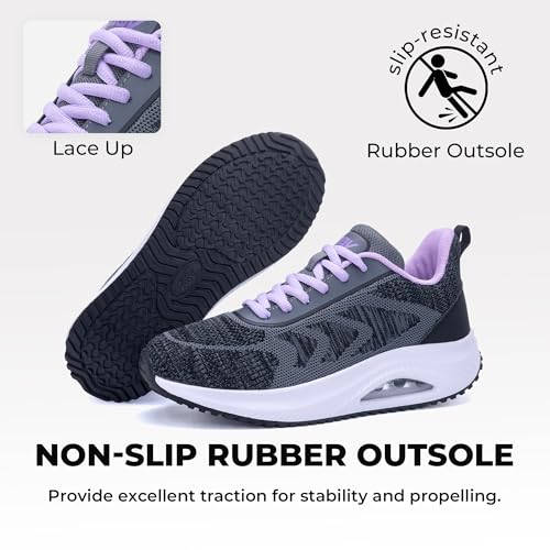 Image of SURRAY Women's Wide Width Walking Shoes - Plantar Fasciitis Arch Support Orthotic Sneakers, Comfortable Tennis Shoes for Casual Gym Workout US Size 6-11