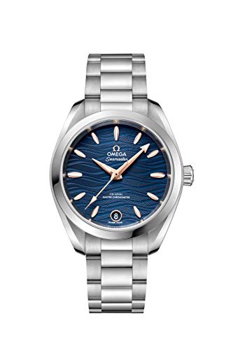 Omega Seamaster Aqua Terra Co-Axial Master Chronomter Automatic Blue Dial Ladies Watch 220.10.34.20.03.001