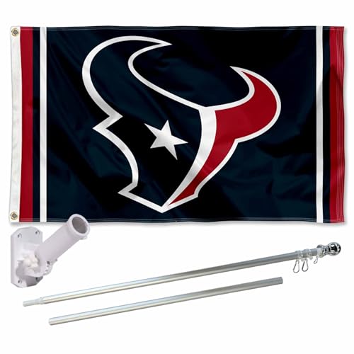 Kit drapeau Houston Texans avec mât et support WinCraft pour extérieur