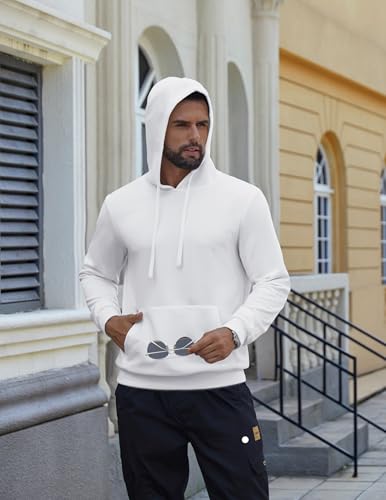 Image of COOFANDY Men's Hooded Pullover Casual Long Sleeve Drawstring Gym Hoodies Sweatshirts with Pocket