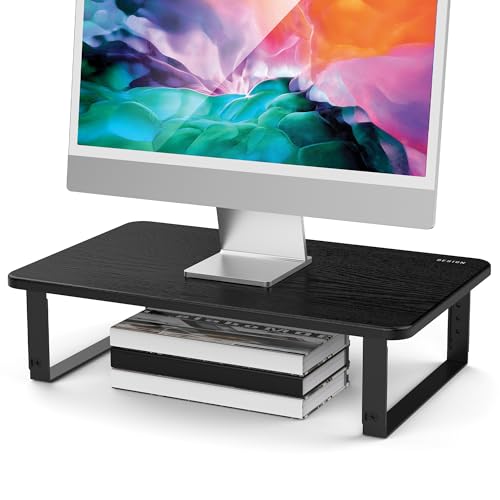 BESIGN MS01 Monitor Stand Riser, Height Adjustable Laptop Stand, Computer Monitor Stand for Monitor, Computer,Laptop,Printer (Black) by BESIGN - Used condition - US$14.44