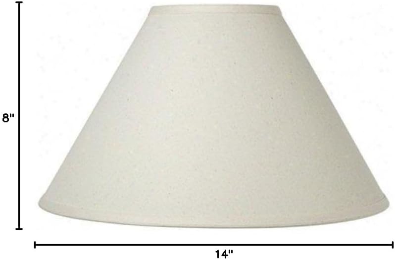 Upgradelights White Linen 14 Inch Chimney Style Lampshade Replacement 4x14x8