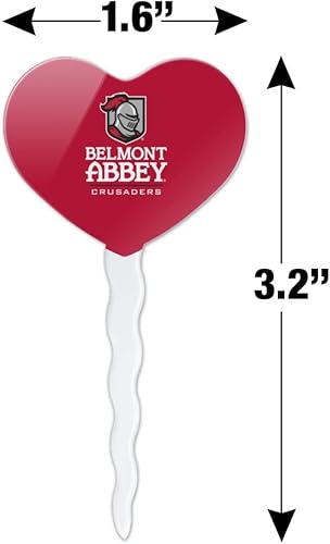 Miniatura 6 de Belmont Abbey College Crusaders - Juego de 6 piezas de decoración para cupcakes