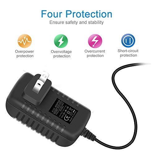Image of 12V Power Supply, 12 Volt 1A 12W DC Power Supply, Black LED Power Adapter, AC 110V to 12V Wall Mounted Transformer Plug for LED Strip Lights with 5.5 /2.1 DC Female Connector