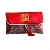 Paquete rojo para el Año Nuevo Chino 2026 con bordado hecho a mano y elementos culturales atemporales (A)