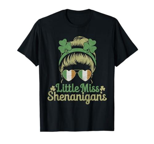 St. Patrick's Day Graphic Little Miss Shenanigans para mujer Camiseta
