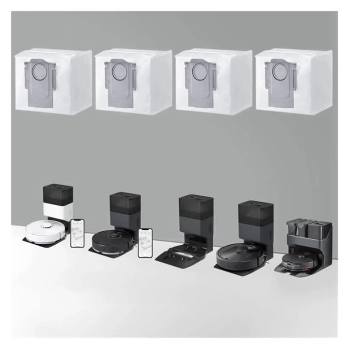 YUGHKBN Compatible For Roborock S8 /S8 MaxV Ultra Dust Bags S8 Plus / S8 Pro Ultra Accessories Robot Vacuum Cleaner Replacement Spare Parts(E), jkuj7yj76y