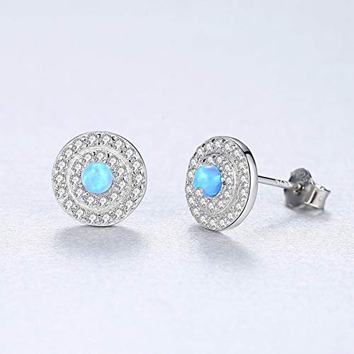 Bijoux de fiançailles opale ronde boucles d'oreilles de mariage chic