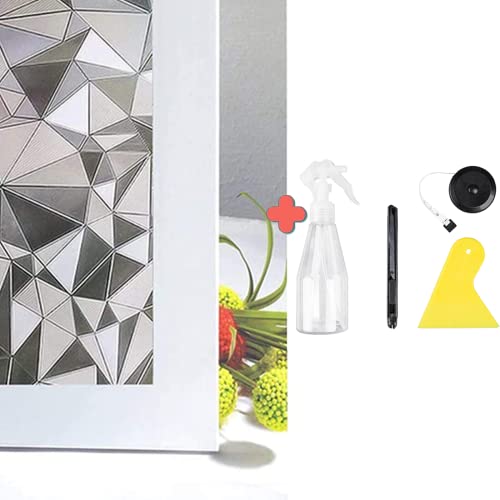 #Niviy 3D Privacy Film + 4-Pack Application Kits# Window Sticker For Bathroom Office Kitchen Window Decor 17.7"X 78.7" #TOP16