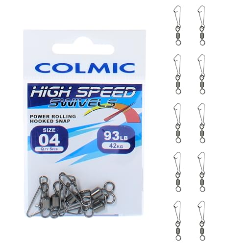 GIRELLA ROLLING CON MOSCHETTONE HOOKED INTEGRATO: sistema combinato Rolling + Hooked Snap progettato per offrire una connessione sicura e fluida tra lenza madre e terminali. La girella rolling garantisce una rotazione costante durante il recupero, eliminando la torsione della lenza, mentre il moschettone Hooked permette un cambio rapido e sicuro dei terminali senza allentamenti accidentali.