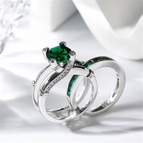 Image of Jeulia Diamond Band Rings for Women cz Sterling Silver Interchangeable Ring Sets Wedding Engagement Anniversary Promise Ring Bridal Sets