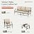 MIXPATIO Patio Furniture Set 5 pcs, Outdoor Patio Furniture, 3-Seat Sofa, 2 Single Chairs, 2 Ottomans and 5.75" Extra Thick Cushion, Patio Conversation Set for Garden Backyard Deck,Beige