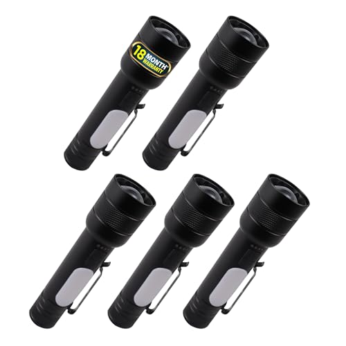 Image of IBELL FL8375S Rechargeable Torch Combo Pack of 5,with Powerbank Function, Aircraft Aluminum Body, Telescopic Zoom, Water Resistant Flashlight with Multiple Light Modes