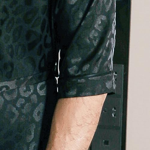 Men's Satin Robe Lightweight Half sleeves Silk Kimono Bathrobe with Shorts Set Sleepwear4