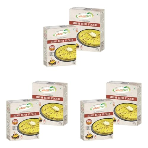 Image of Wheafree Missi Roti Gluten Free Flour (Pack of 6 x 1Kg each) | Soya Free | Lactose Free | Diabetic Friendly | Spiced with Indian Seeds and Herbs | Rich in Protein, Vitamins, Minerals and Micronutrients