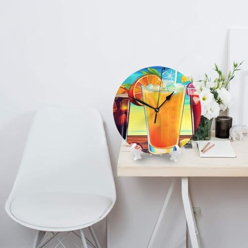 Horloge murale moderne analogique aux finitions minimalistes Happy Hour
