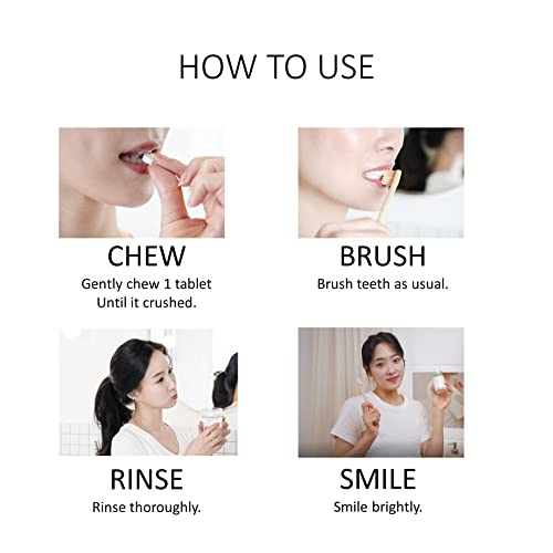 Innoble One Chew Toothpaste Tablets With Fluoride - Natural Effervescent Lemon Mint Flavor - Eco-Friendly Packaging, Sls Free, Plastic Free, Vegan (60 Tablets) #TOP3