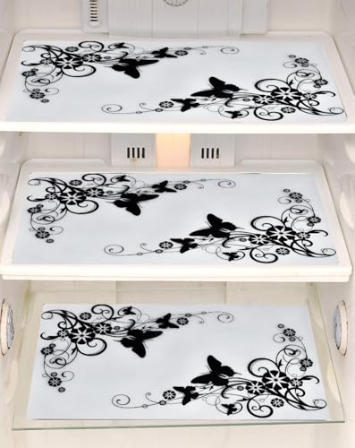 Image of Refrigerator Drawer Mat /Fridge Mat Set of 6 Piece (11.5 X 17.5 Inches) (Butterfly)