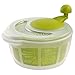 Westmark Centrifuga per insalata, Capacità: 5 litri, ø 26 cm, Plastica, Senza BPA, Fortuna, Colore: Trasparente/Verde, 243222E1